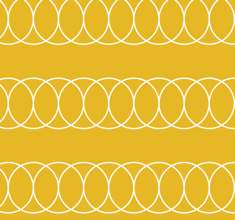 Yellow circles pattern kitchen roller blind - TenStickers