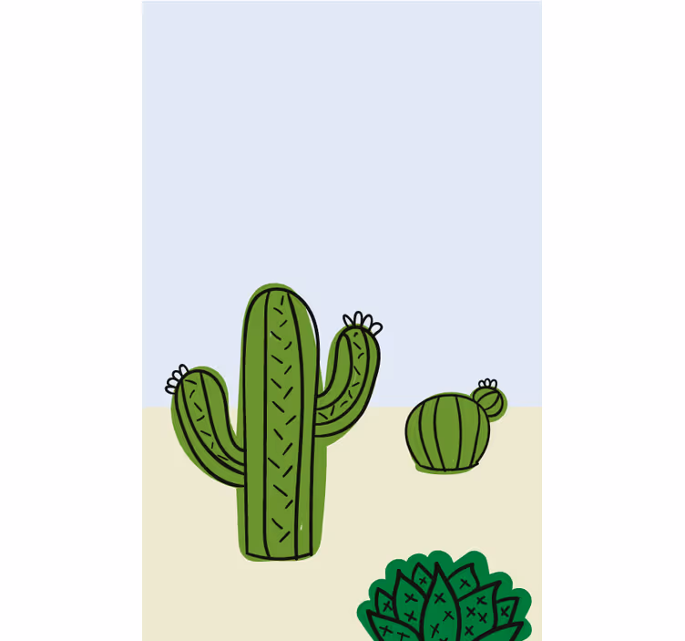Cactus plant kitchen roller blind - TenStickers