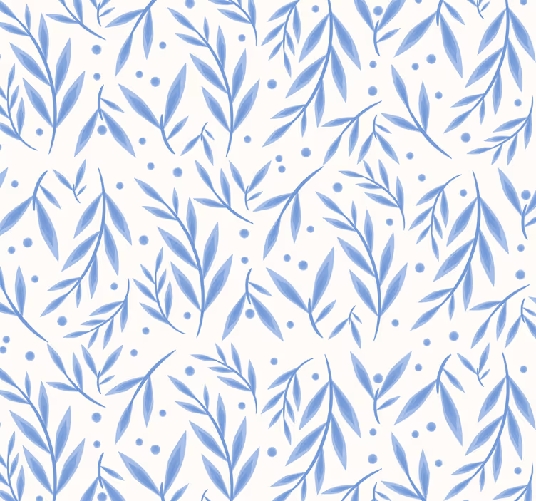 Blue and white pattern bathroom roller blind - TenStickers
