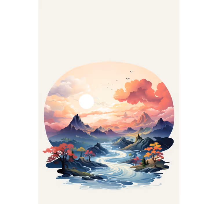 Colorful zen pattern bathroom roller blind - TenStickers