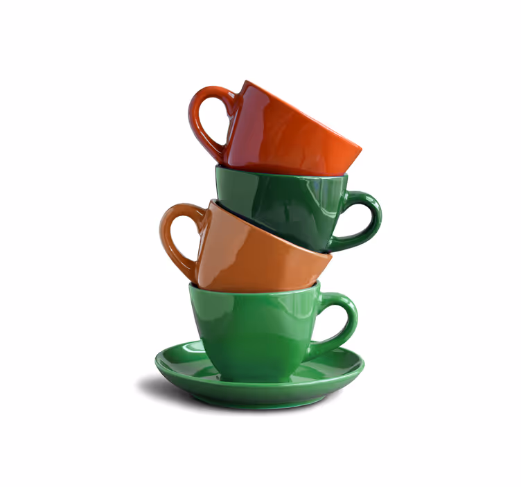 Cups  kitchen roller blind - TenStickers
