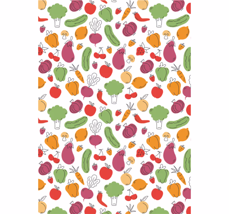 Fruits and vegetables  kitchen roller blind - TenStickers