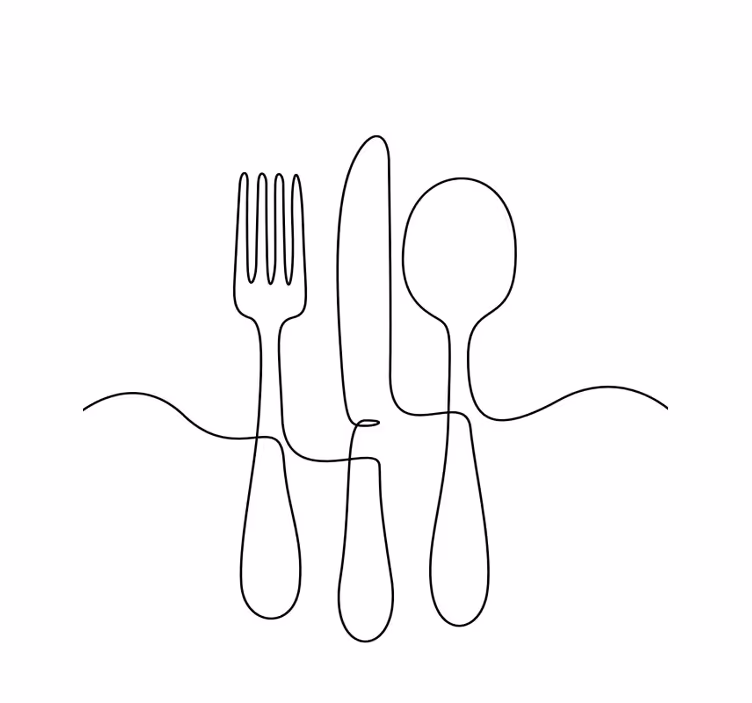 Culinary utensils kitchen roller blind - TenStickers
