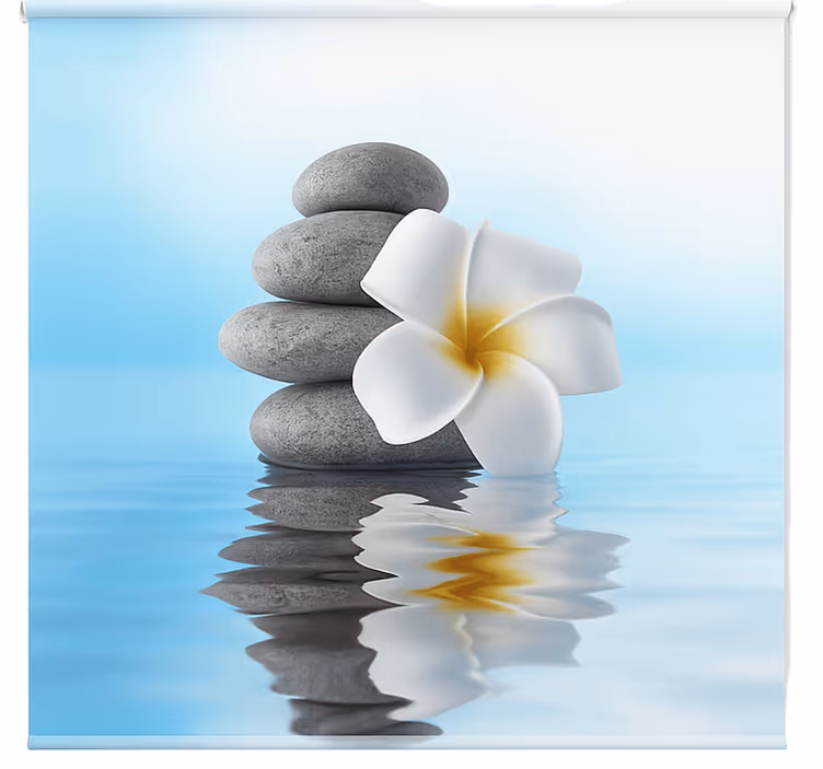 Zen translucent blue bathroom roller blind - TenStickers