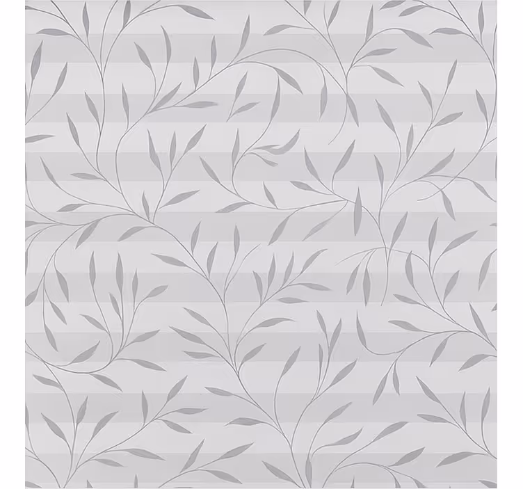 White and grey plants bathroom roller blind - TenStickers