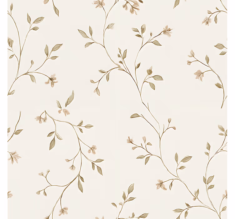 White background with flowers living room roller blind - TenStickers