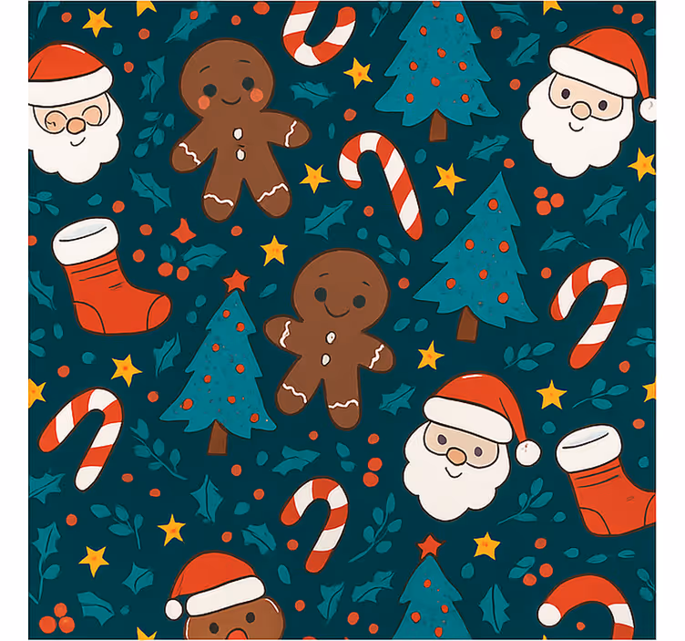 Festive Ornaments Background living room roller blind - TenStickers
