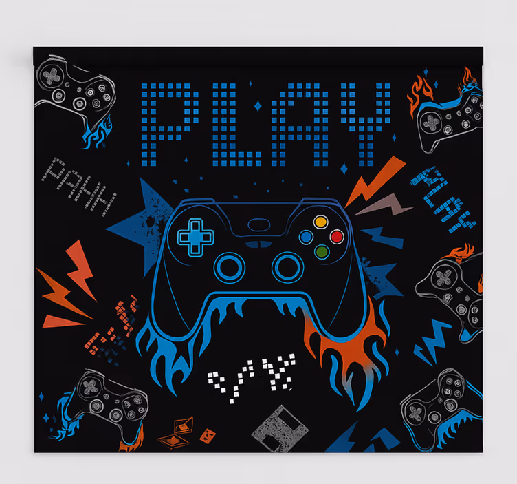 Retro punk game console  geek roller blind - TenStickers