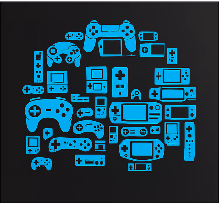 Gaming controller bot geek roller blind - TenStickers