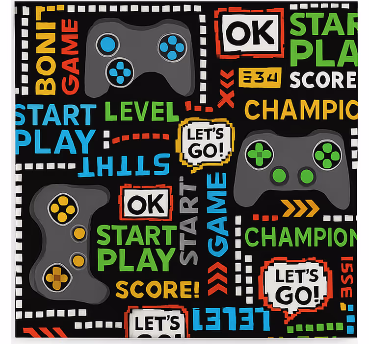 Level up play geek roller blind - TenStickers