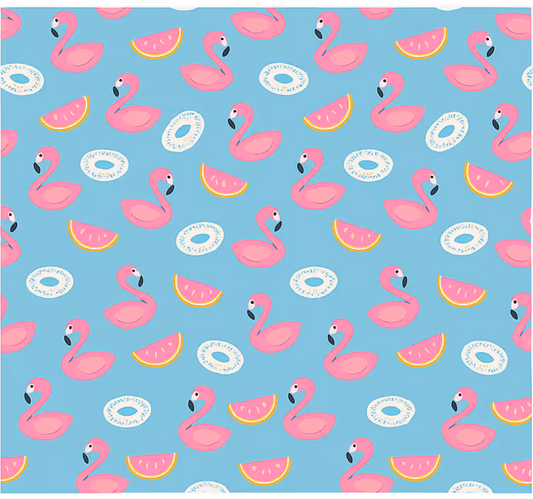 Watermelon and flamingos teenage bedroom roller blind - TenStickers