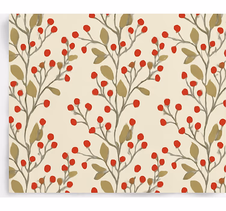 Berries floral leaves  dining room roller blind - TenStickers