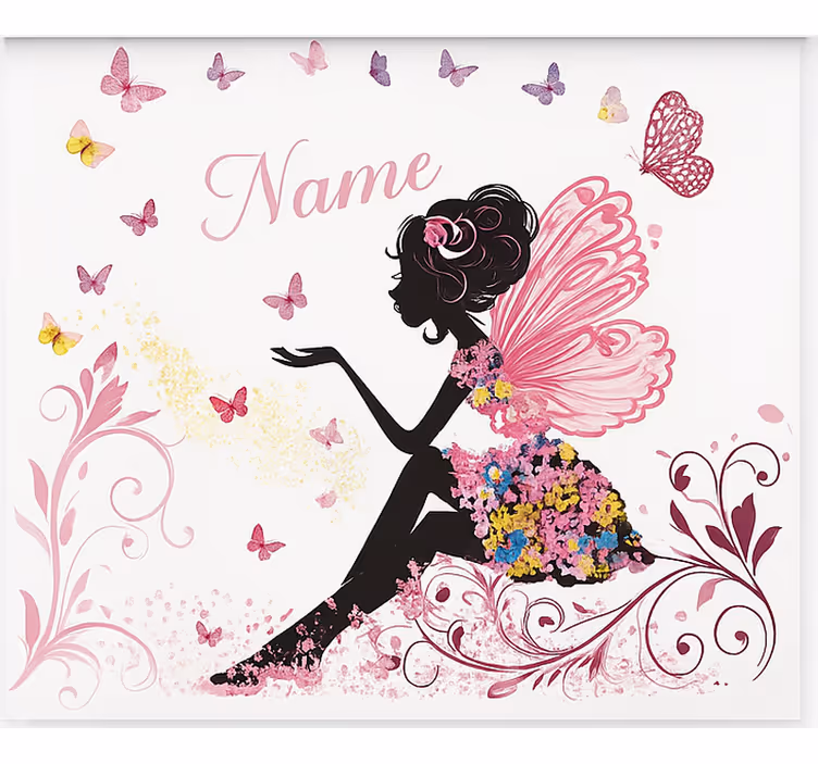 Fairy Custom Name teenage bedroom roller blind - TenStickers