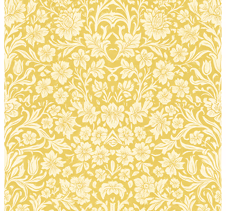 Dining room roller blind yellow mandala flowers - TenStickers