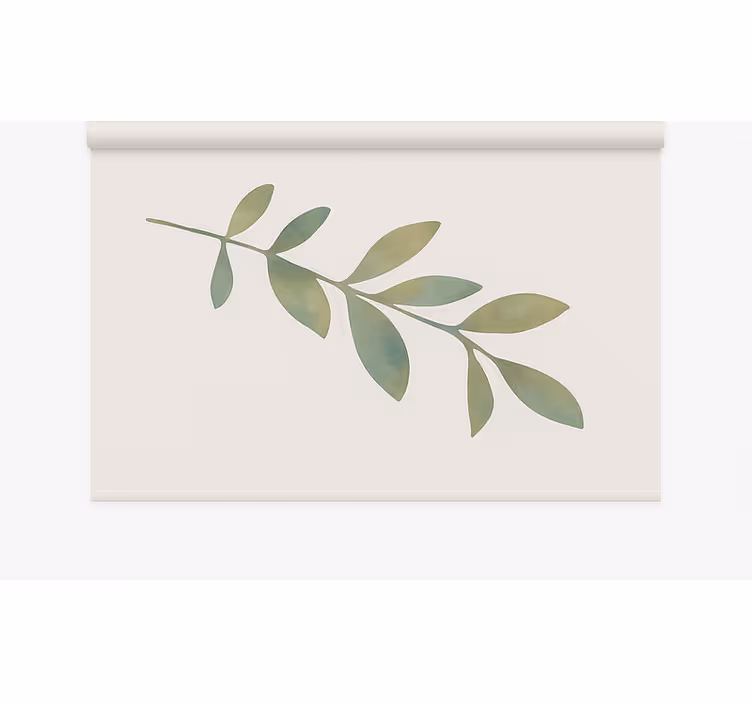 Big leaf office roller blind - TenStickers