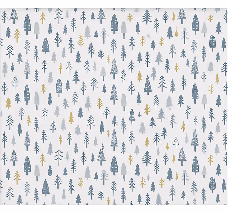 Scandinavian roller blind nordic winter woodland scene - TenStickers