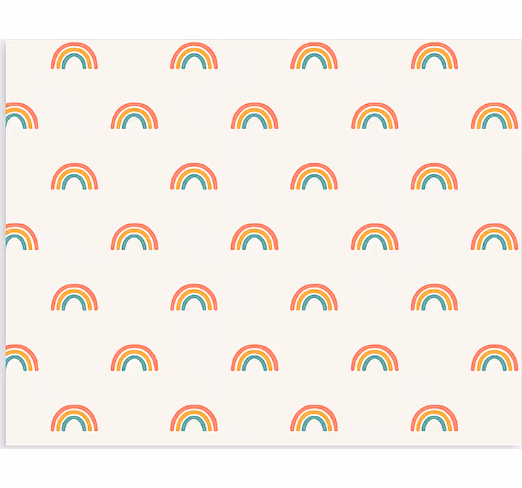 Scandinavian roller blind in vibrant cascading rainbows - TenStickers