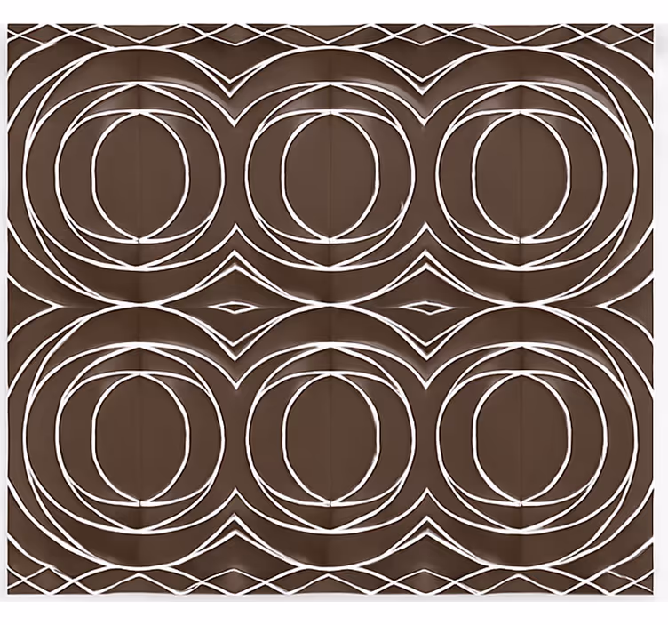 Scandinavian roller blind modern intertwined circles - TenStickers