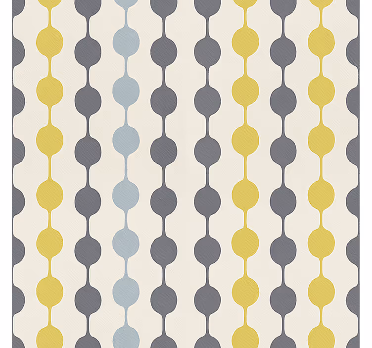 Scandinavian roller blind with vibrant hanging circles - TenStickers