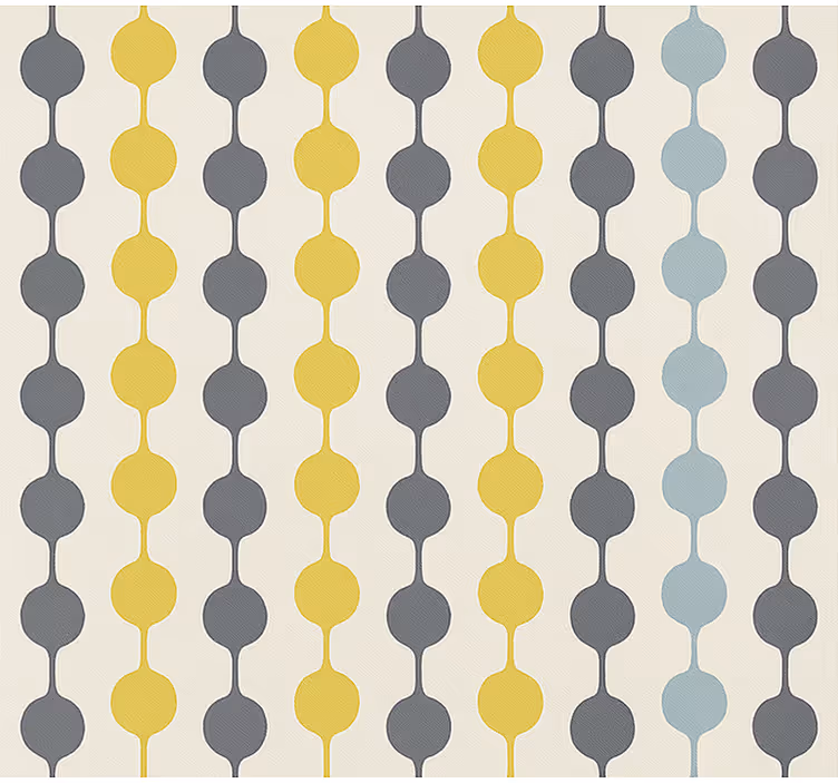 Scandinavian roller blind with colorful hanging circles - TenStickers