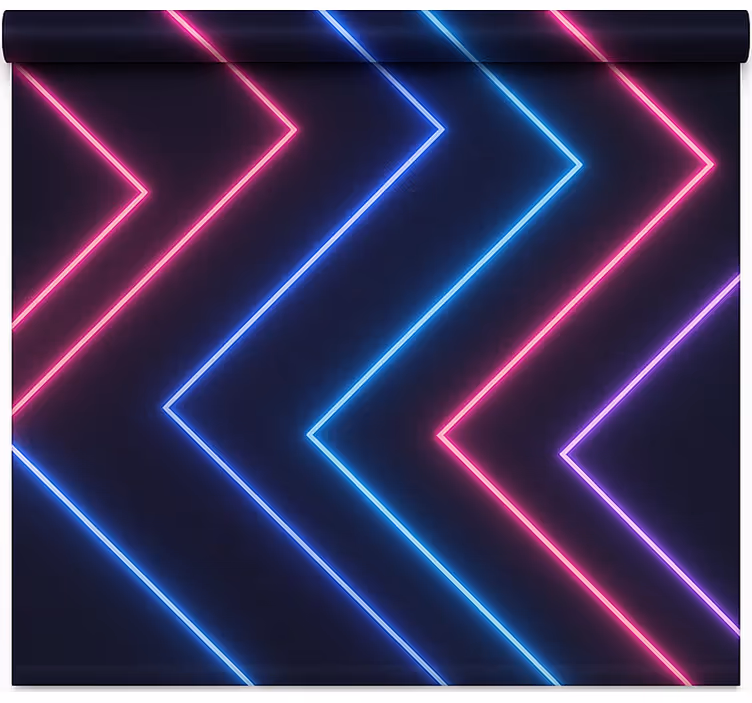Teenage bedroom roller blind neon lights effect - TenStickers