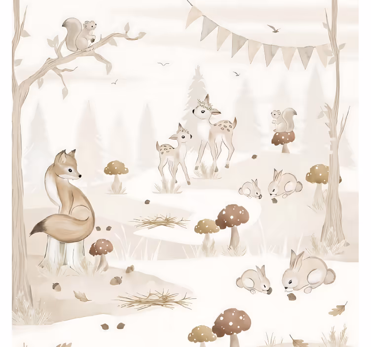 Tree roller blind for a whimsical woodland nursery - TenStickers