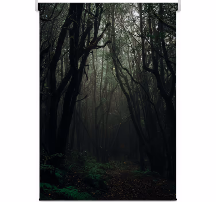 Tree roller blind dark mystic woods - TenStickers