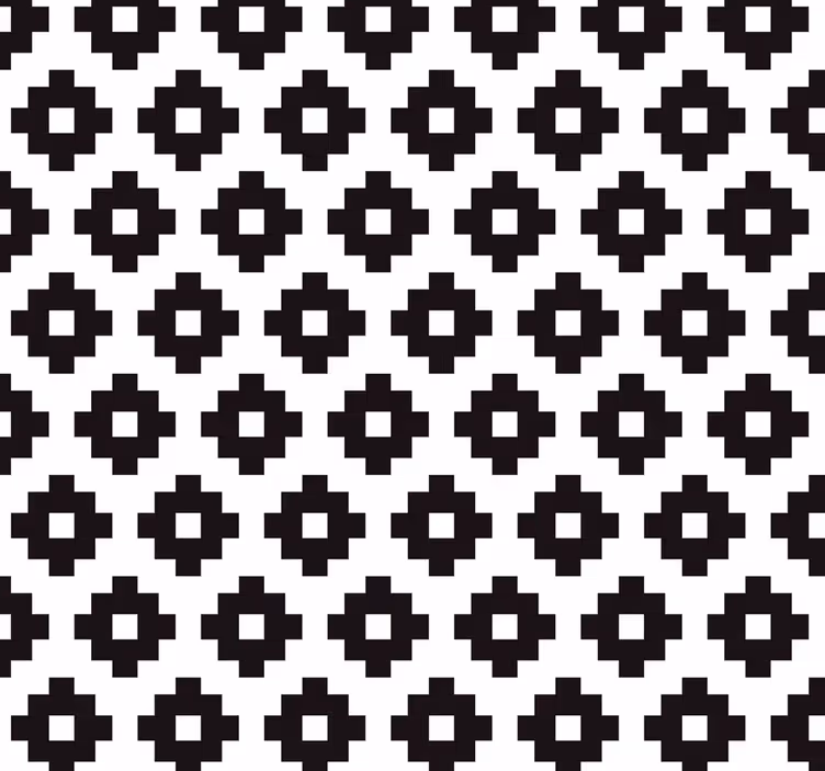 Bathroom roller blind geometric tile design - TenStickers
