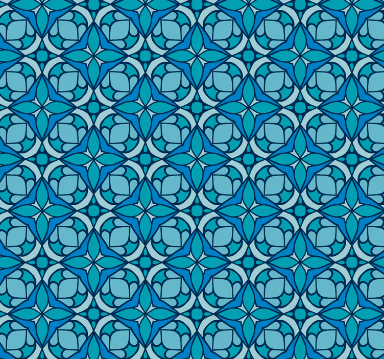 Bathroom roller blind with geometric ornate design - TenStickers