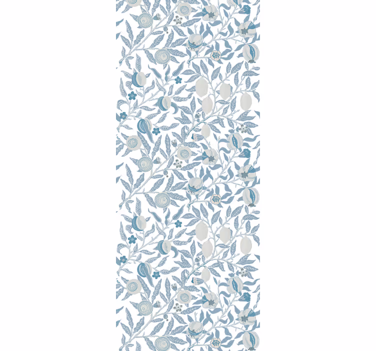 Bathroom roller blind in blue floral victorian style - TenStickers