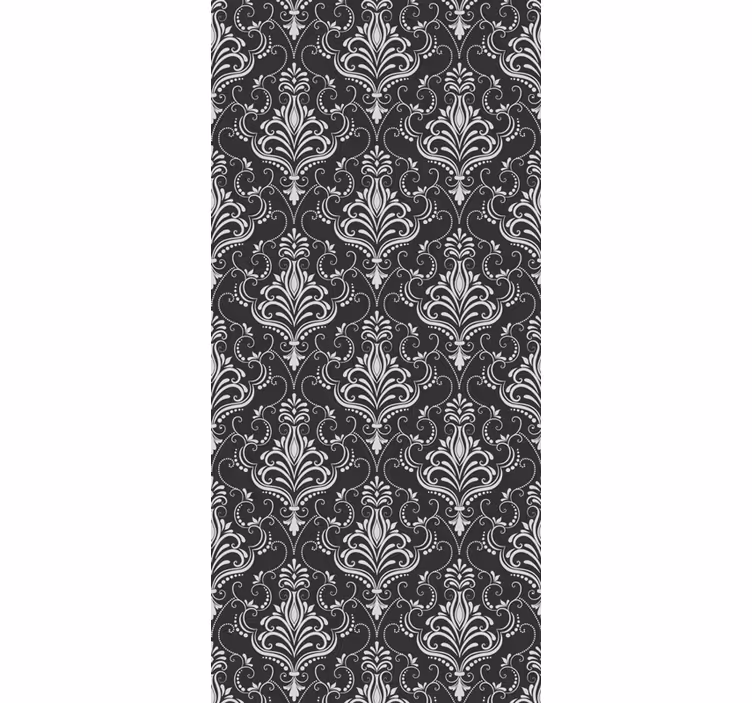 Home office roller blind with baroque floral design - TenStickers