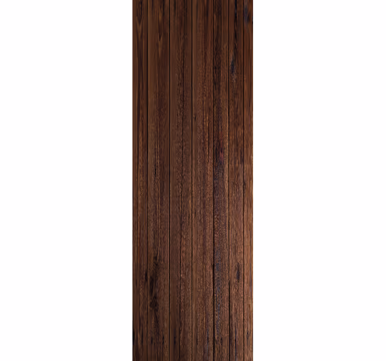 Home office roller blind in dark brown rustic wood - TenStickers