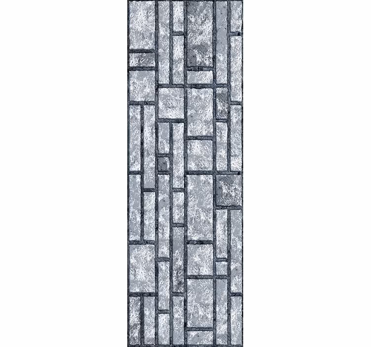 Home office roller blind in gray concrete blocks - TenStickers