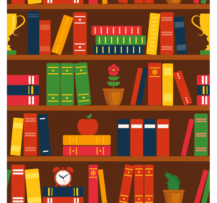 Home office roller blind for your home library - TenStickers