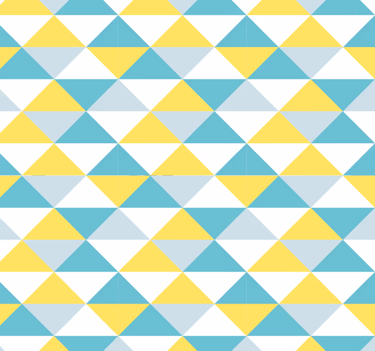 Home office roller blind in yellow and blue tiles - TenStickers