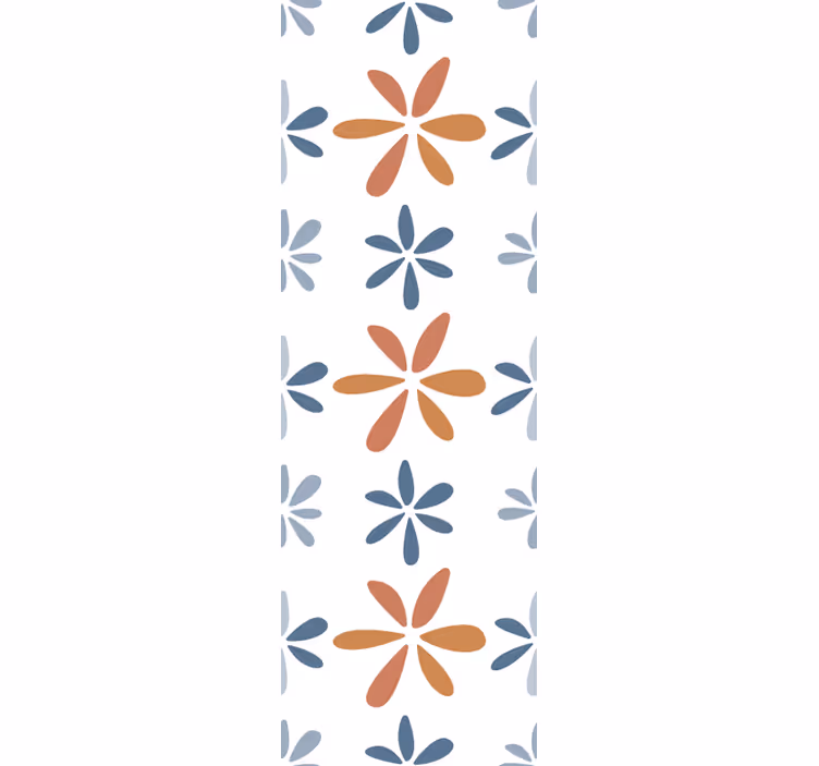 Dining room roller blind with floral geometric design - TenStickers