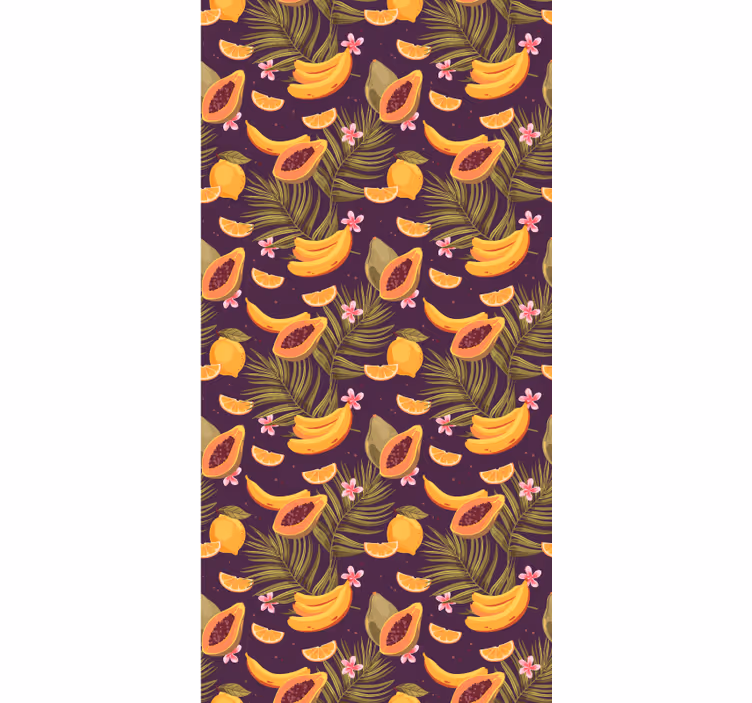 Dining room roller blind tropical fruit design - TenStickers