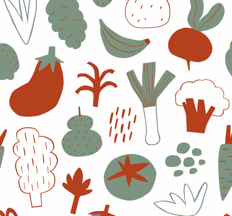 Colorful vegetables kitchen roller blind - TenStickers