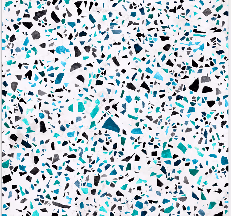 Kitchen roller blind in blue terrazzo motif - TenStickers