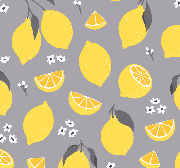 Citrus pattern kitchen roller blind - TenStickers