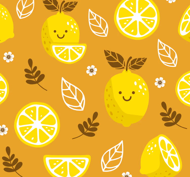 Kitchen roller blind in cheerful citrus design - TenStickers