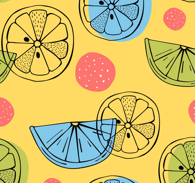 Kitchen roller blind citrus slice design - TenStickers