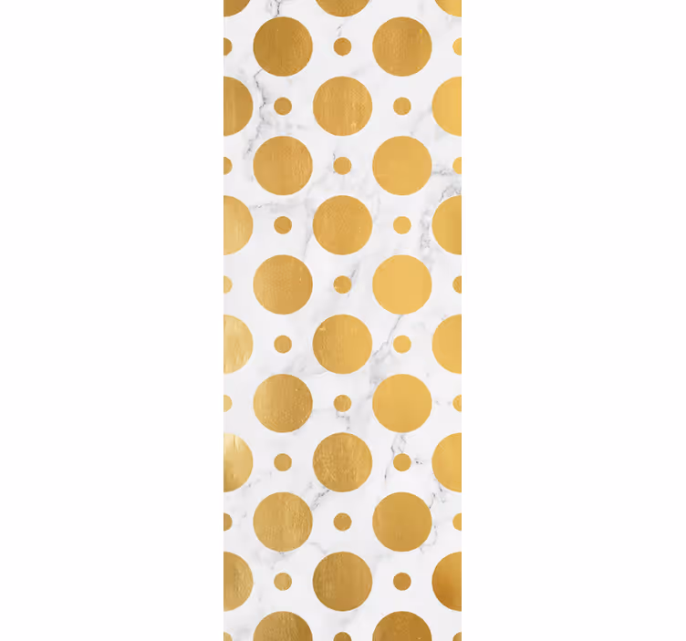 Gold marble dots kitchen roller blind - TenStickers