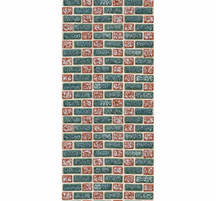 Kitchen roller blind simple brick tiles - TenStickers