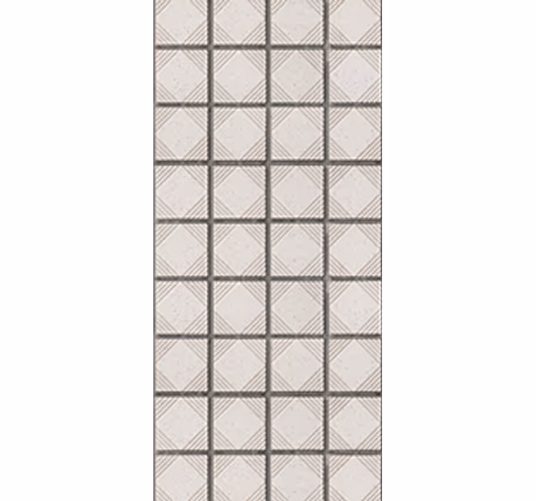 Kitchen roller blind with white abstract shape tiles - TenStickers