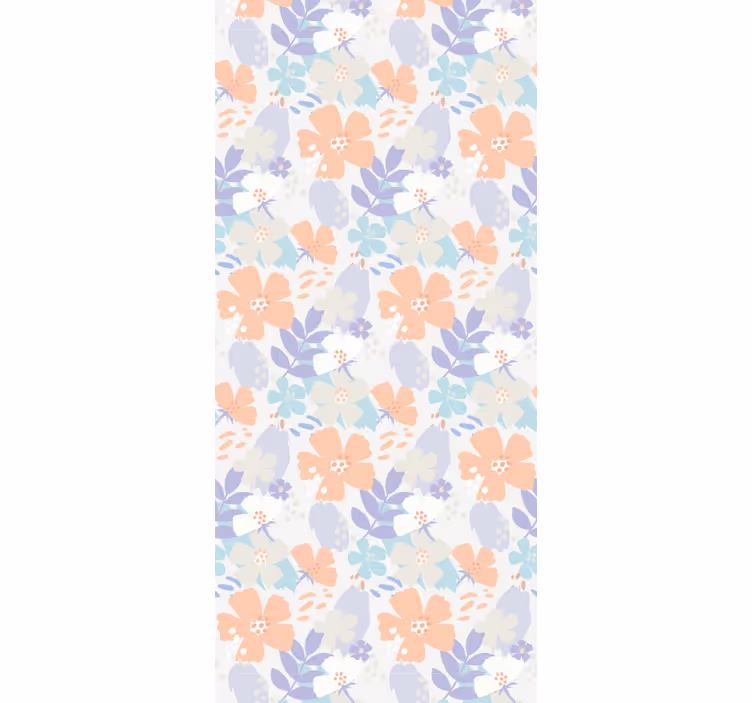 Kitchen roller blind nordic style original flowers - TenStickers
