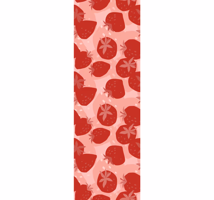 Kitchen roller blind with abstract seamless red strawberries - TenStickers