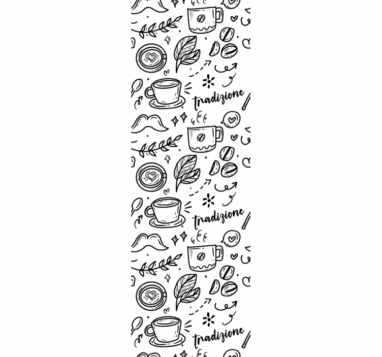 Kitchen roller blind italian tradition with coffee - TenStickers