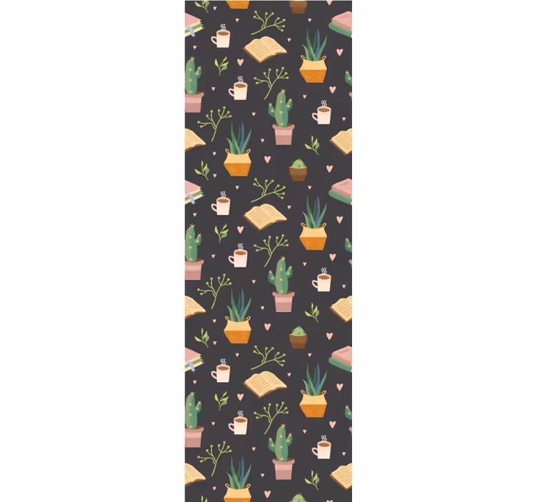 Kitchen roller blind coffee and books - TenStickers