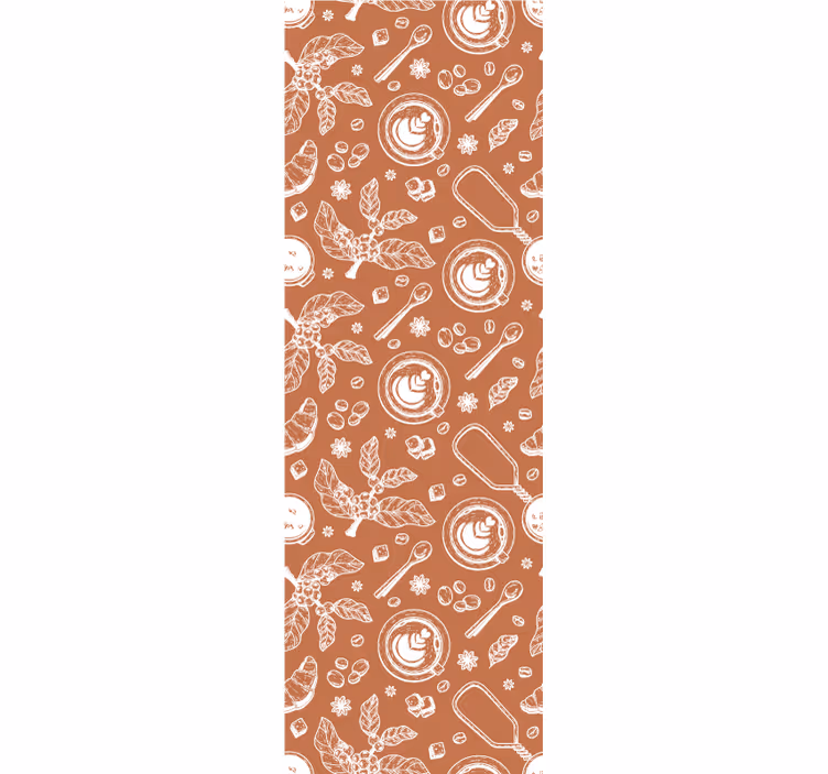 Kitchen roller blind coffee seamless design - TenStickers